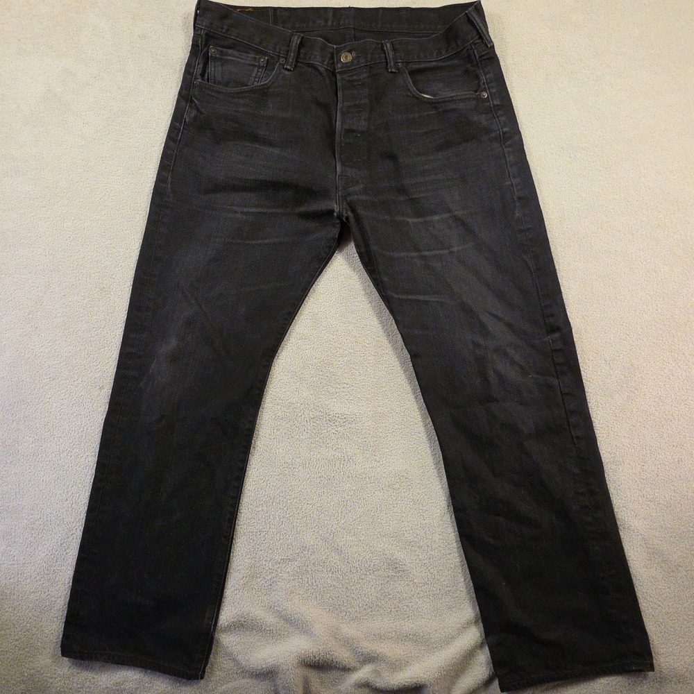 Levi's 501 Jeans Mens 38x30 (Fits 36x28) Black Straight Streetwear Workwear